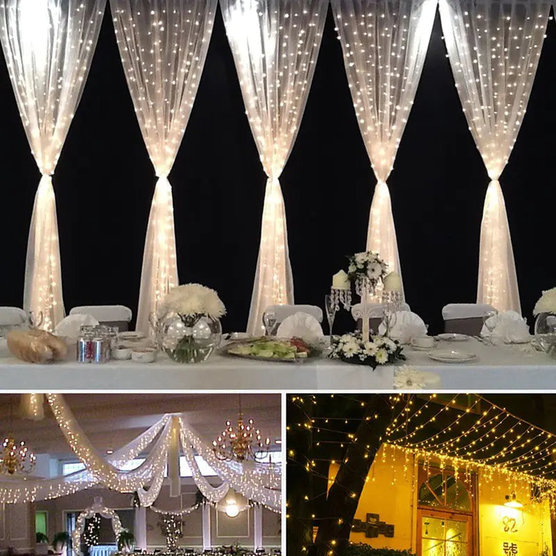 Christmas LED Curtain Lights, 3x3m Decorative Lights