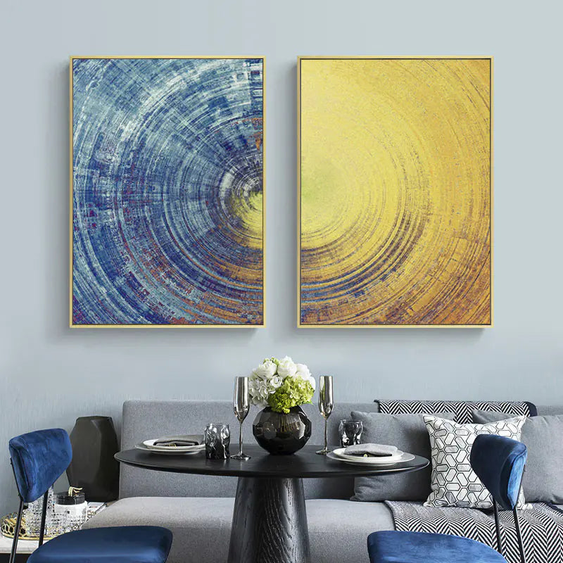 Modern Abstract Circle Wall Art for Living Room Decor