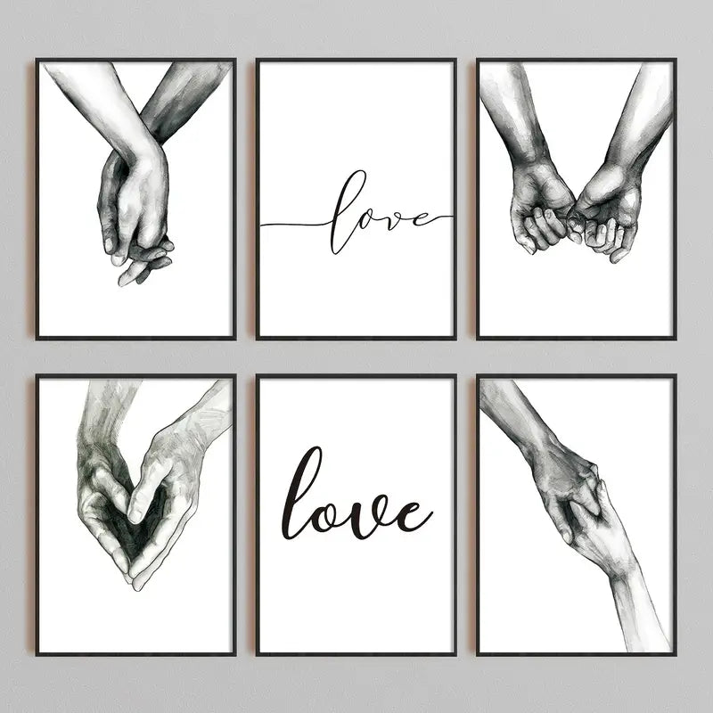 3pcs Love Canvas Print Posters for Home Decor