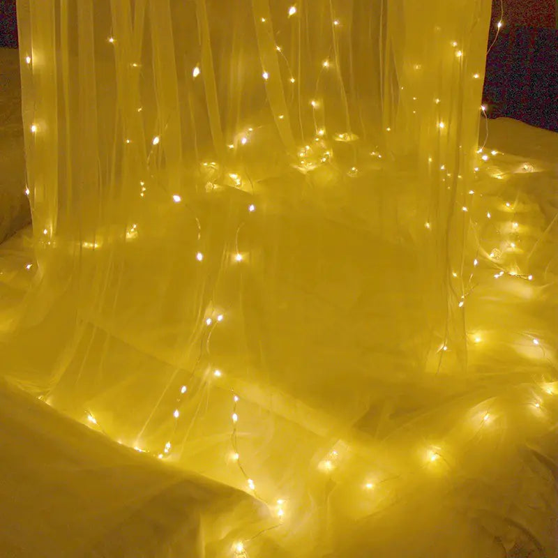 Christmas LED Curtain Lights, 3x3m Decorative Lights