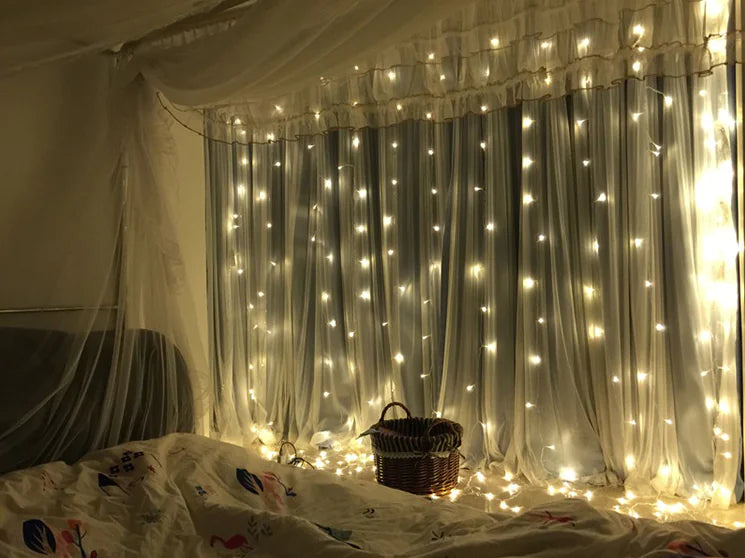 Christmas LED Curtain Lights, 3x3m Decorative Lights