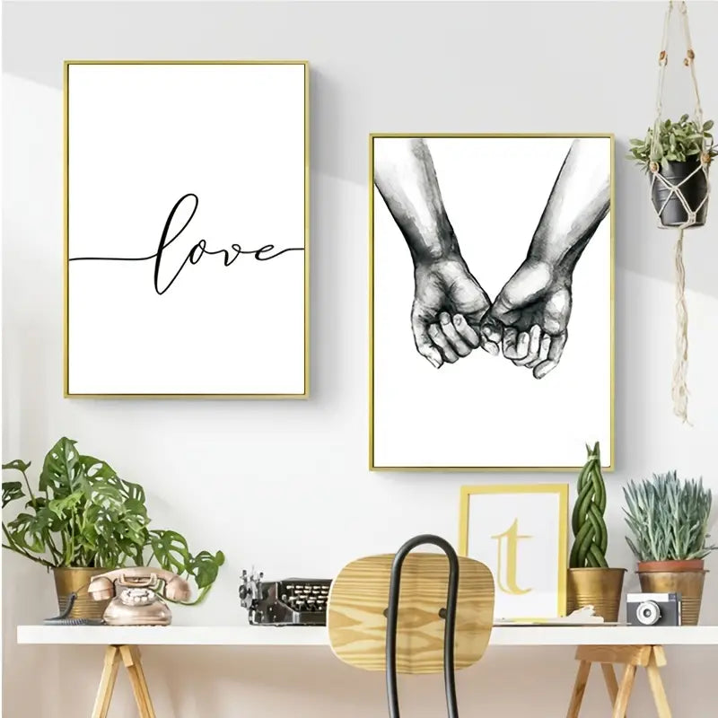 3pcs Love Canvas Print Posters for Home Decor