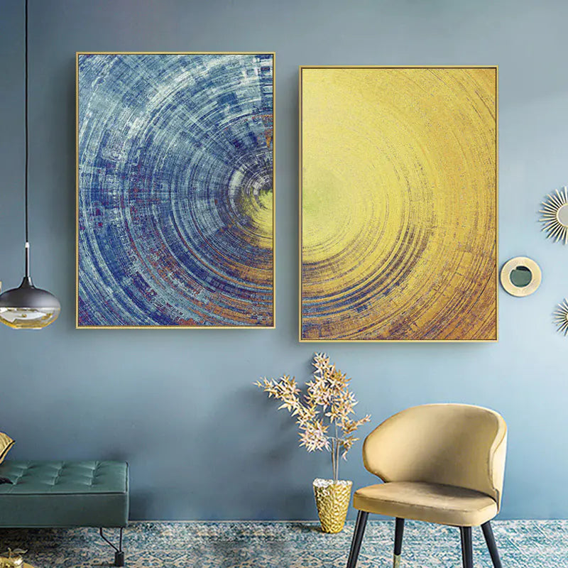 Modern Abstract Circle Wall Art for Living Room Decor