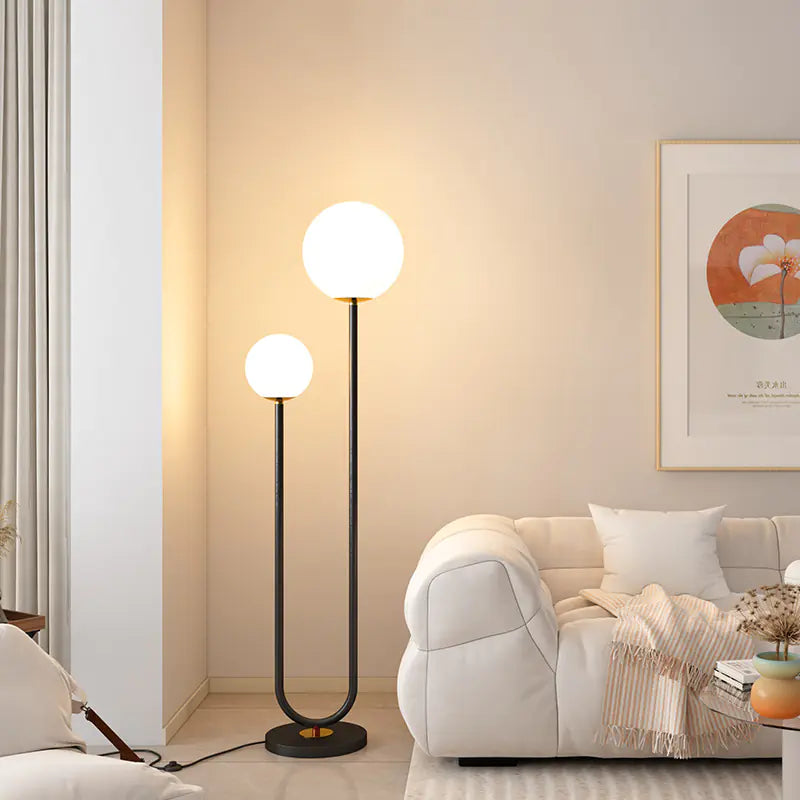 Modern Double-Head Floor Lamp for Living Room Decor