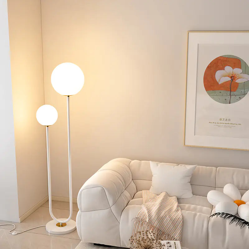 Modern Double-Head Floor Lamp for Living Room Decor