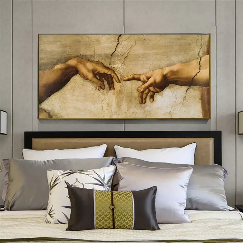 Modern Canvas Art - Adam Creation for Living Room Decor