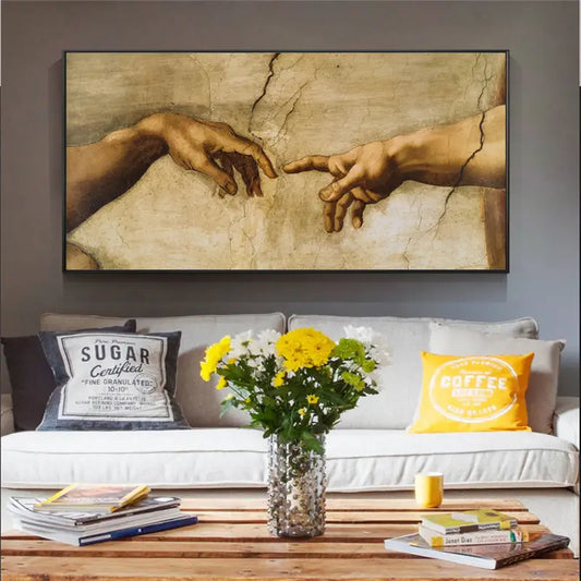 Modern Canvas Art - Adam Creation for Living Room Decor
