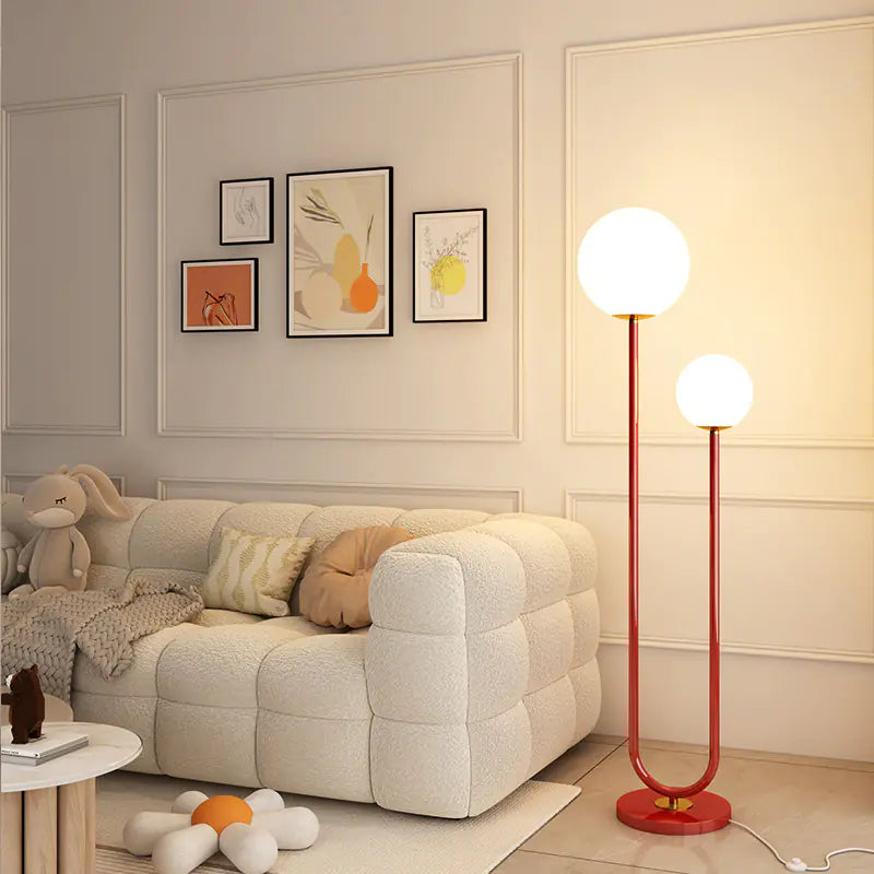 Modern Double-Head Floor Lamp for Living Room Decor