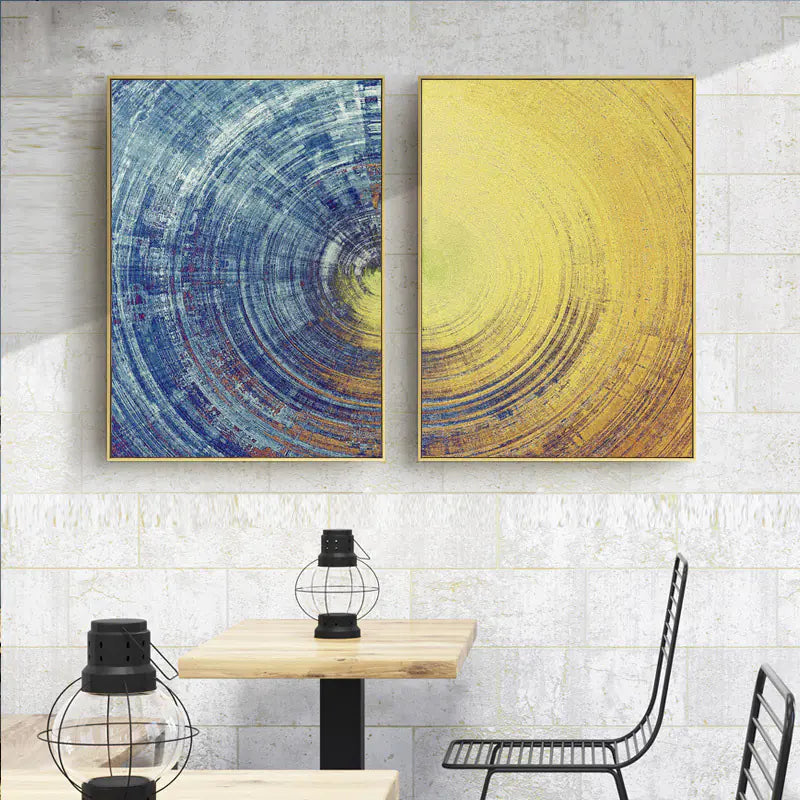 Modern Abstract Circle Wall Art for Living Room Decor