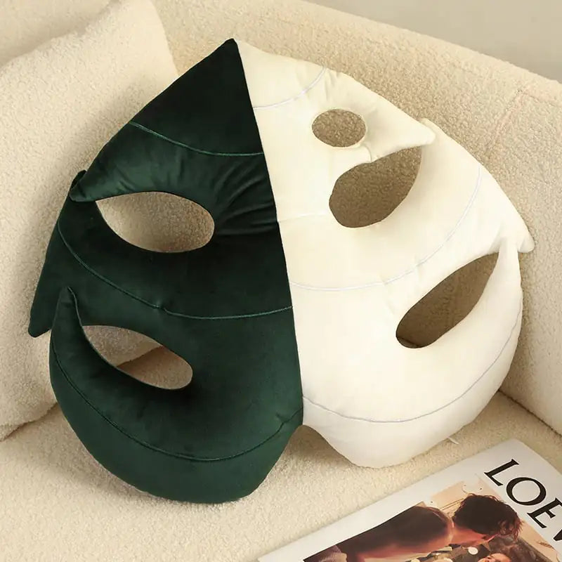 Philodendron Green Plant Pillow for Home Decor